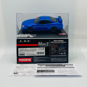 Kyosho MINI-Z Body NISSAN SKYLINE GT-R R34 V.specⅡNur Metallic Blue MZP460MB