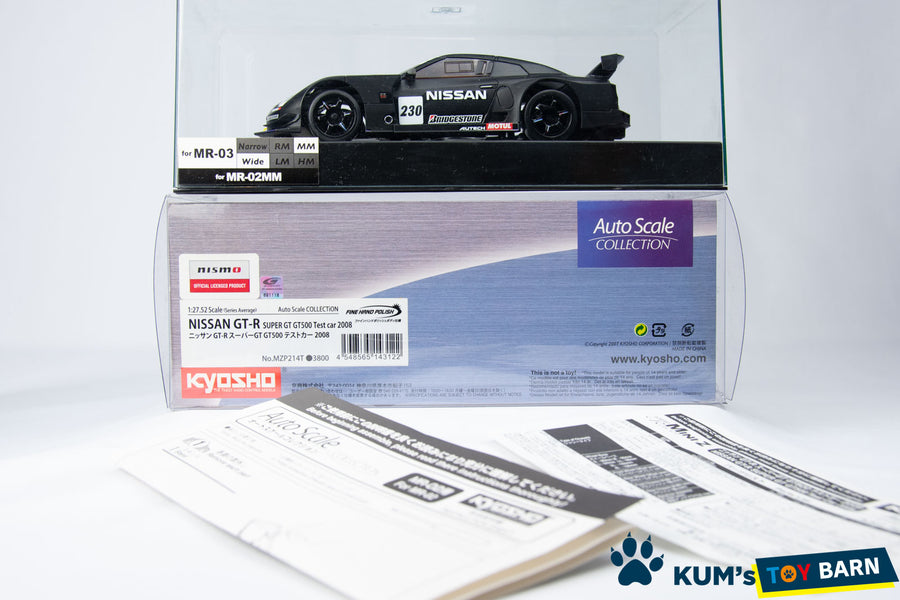 Kyosho Mini-z Body ASC NISSAN GT-R SUPER GT500 Test car 2008 MZP214T –  KUM'S TOY BARN