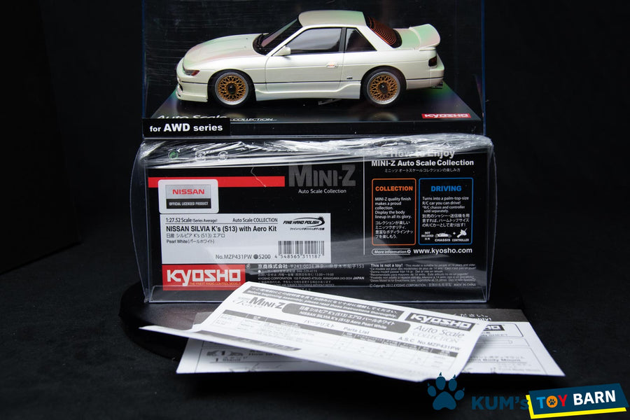 Kyosho Mini-z Body ASC NISSAN SILVIA K’s S13 with Aero Kit MZP431PW